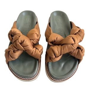 Ganni Knotted Bow Platform Sandal Size 11